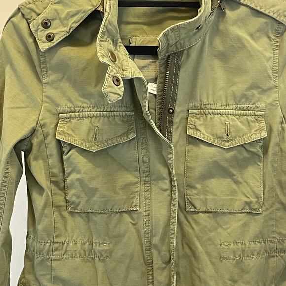 J. Crew Vintage Rip Stop Utility Jacket - Women Size XS - Olive Green - Picture 2 of 7